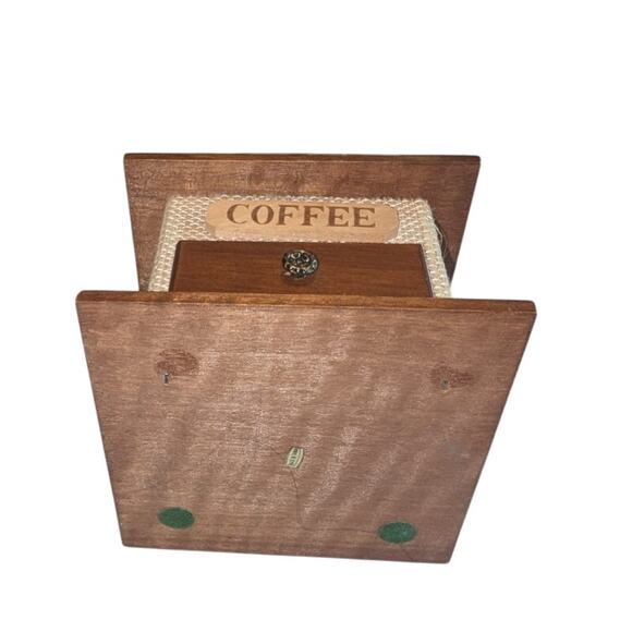 Vintage Coffee Grinder Mill Hand Crank Manual Drawer Wood Metal Model 10620 - Picture 6 of 7